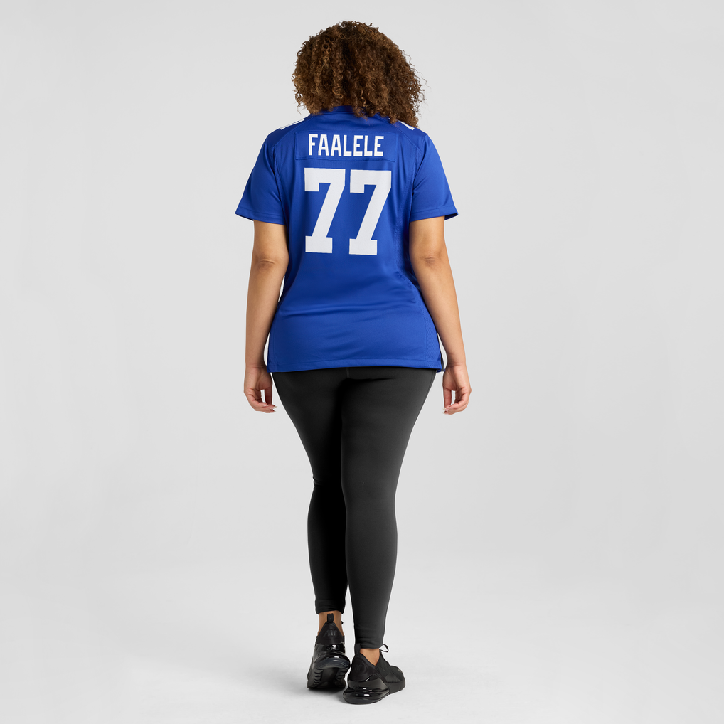 Women's New York Giants Daniel Faalele Royal Team Game Jersey