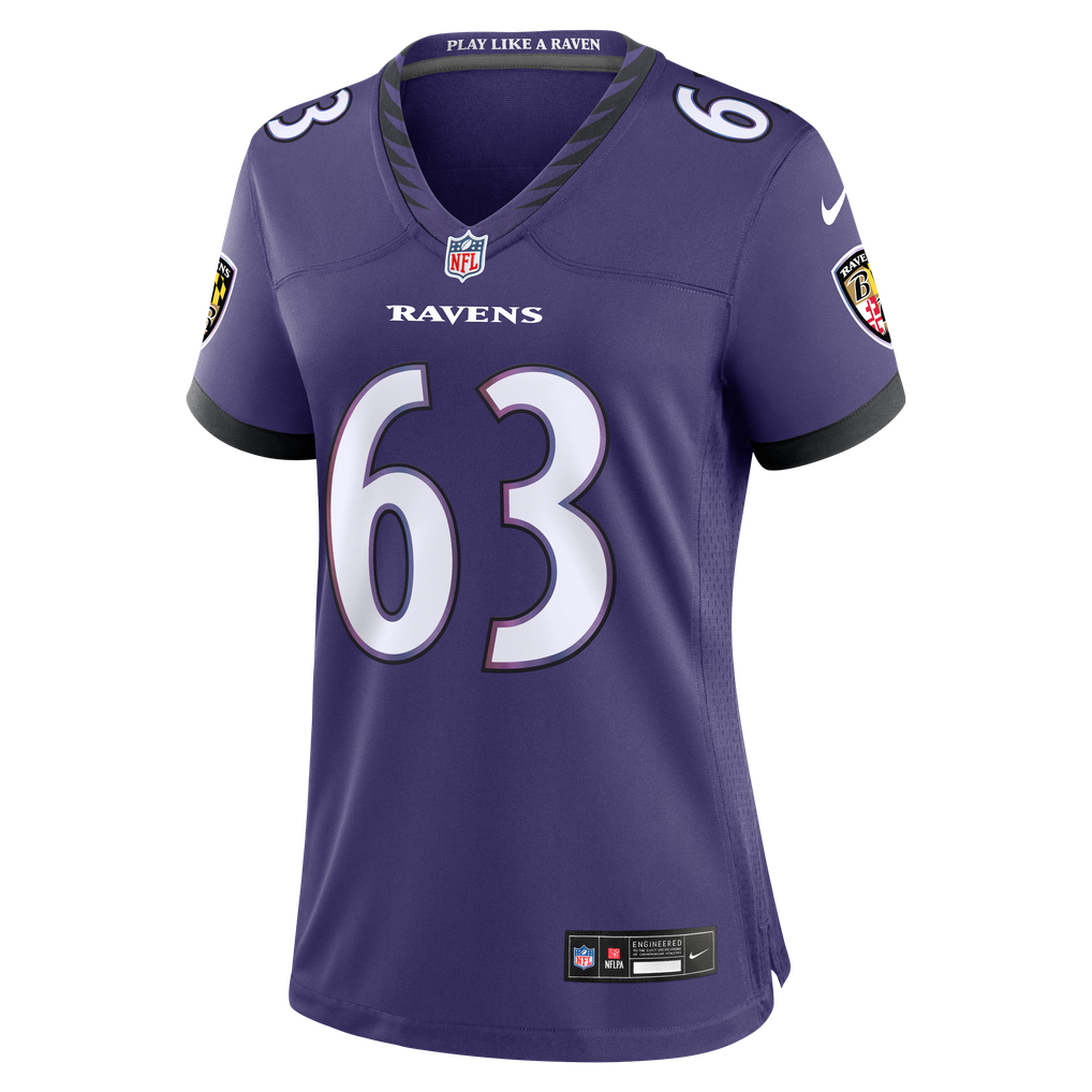 Women's Baltimore Ravens Danny Pinter Purple Team Game Jersey