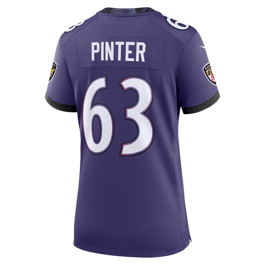 Women's Baltimore Ravens Danny Pinter Purple Team Game Jersey