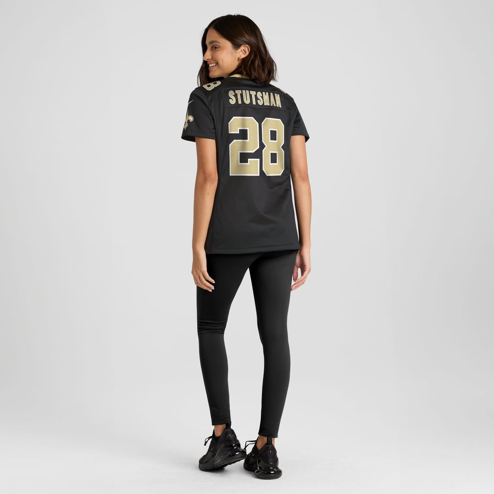 Women's New Orleans Saints Danny Stutsman Black Team Game Jersey