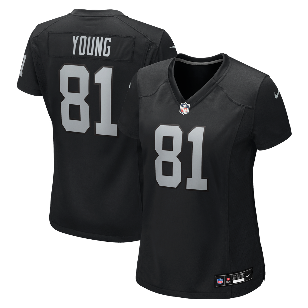 Women's Las Vegas Raiders Dareke Young Black Team Game Jersey