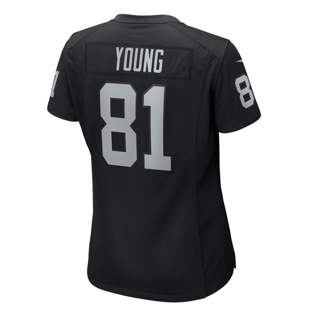 Women's Las Vegas Raiders Dareke Young Black Team Game Jersey