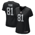 Women's Las Vegas Raiders Dareke Young Black Team Game Jersey