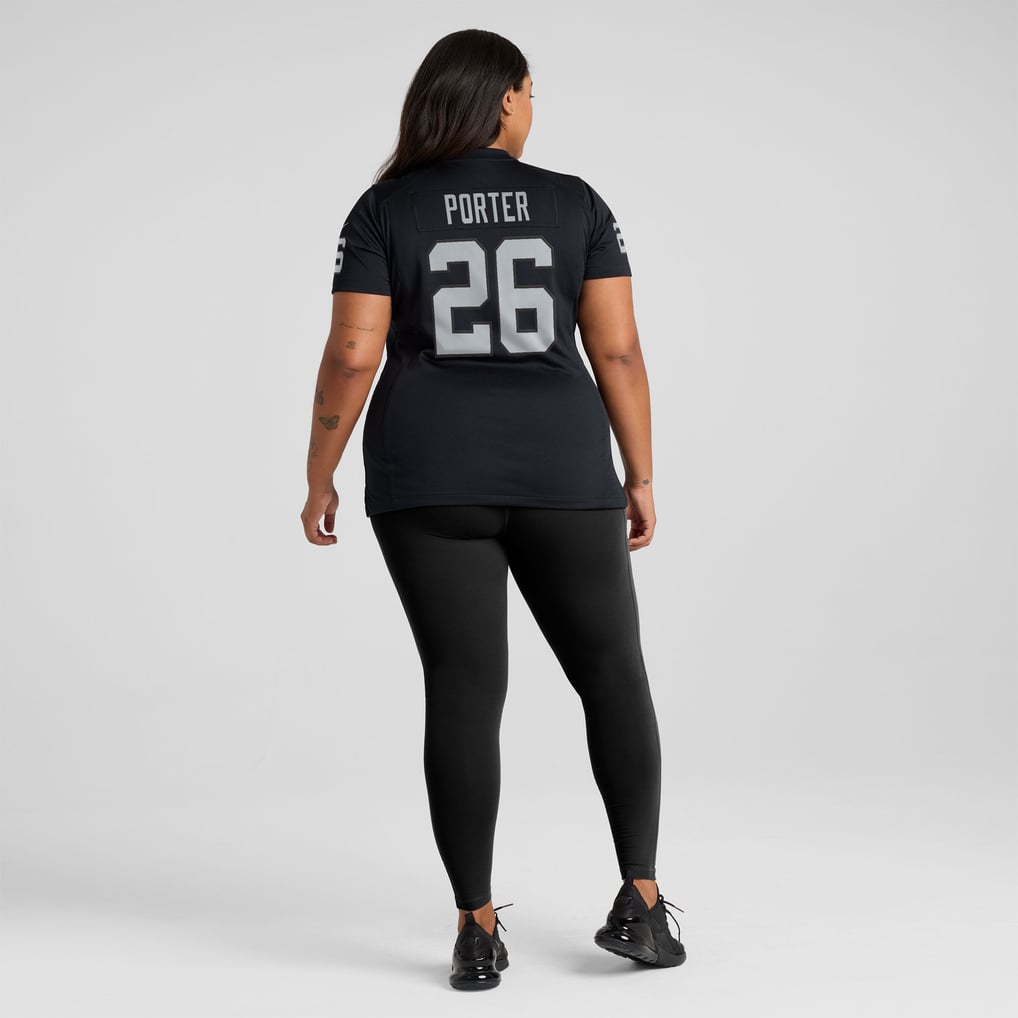 Women's Las Vegas Raiders Darien Porter Black Team Game Jersey