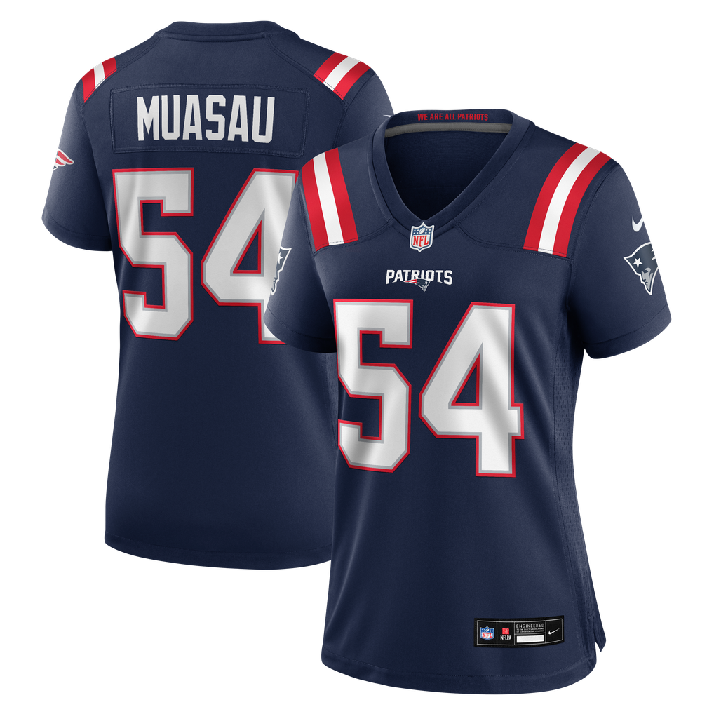 Women's New England Patriots Darius Muasau Navy Team Game Jersey