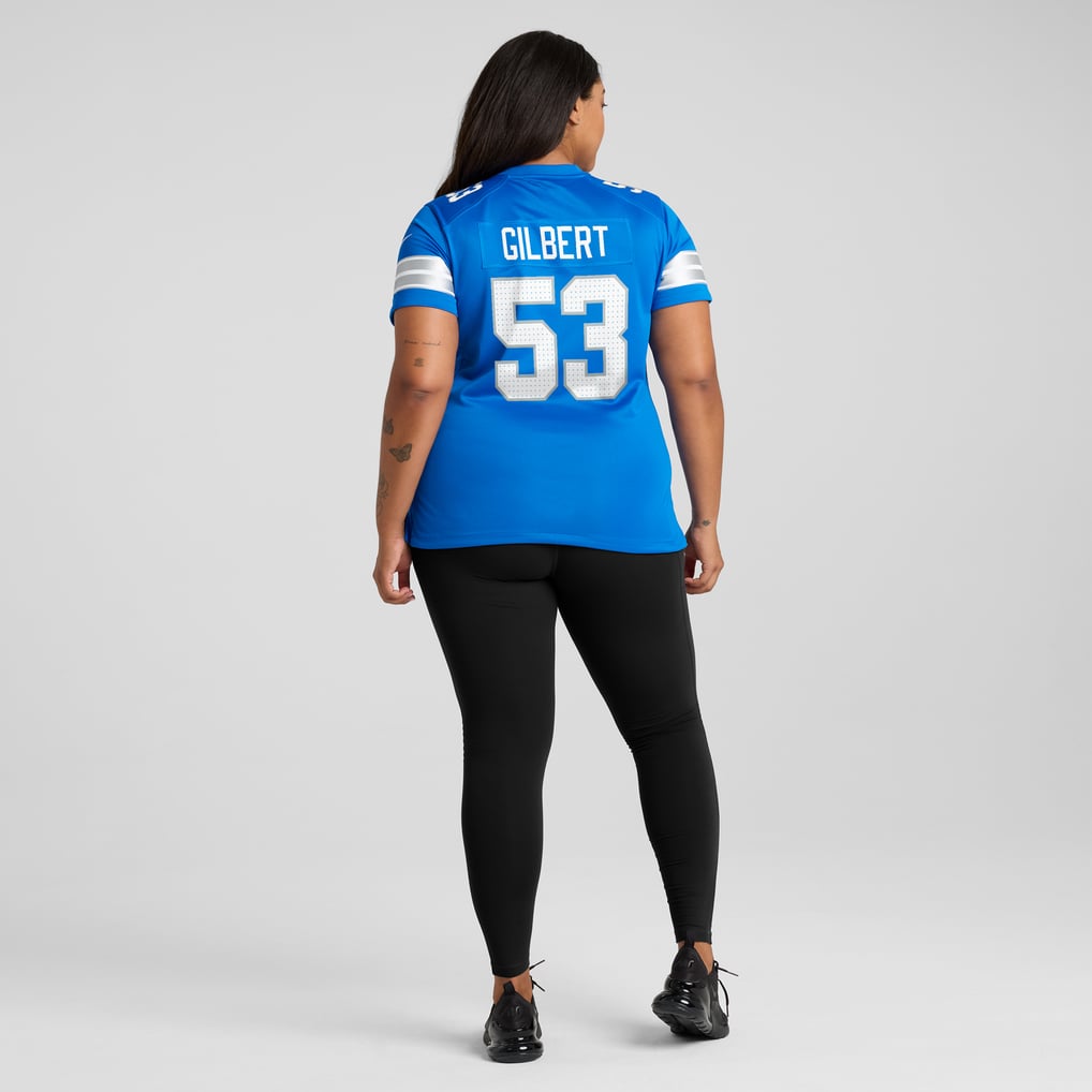 Women's Detroit Lions DaRon Gilbert Blue Game Jersey