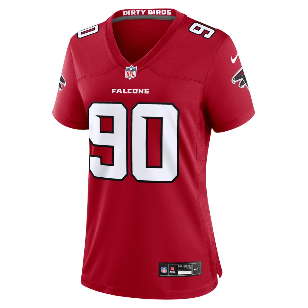 Women's Atlanta Falcons Da'Shawn Hand Red Team Game Jersey