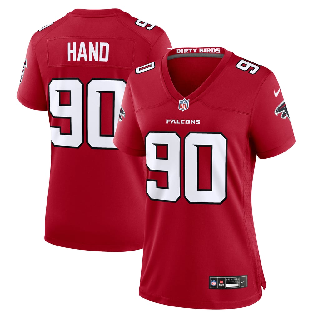 Women's Atlanta Falcons Da'Shawn Hand Red Team Game Jersey