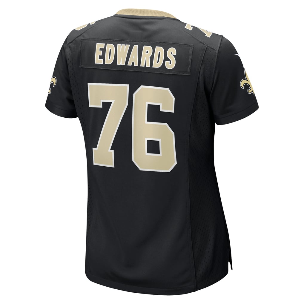 Women's New Orleans Saints David Edwards Black Team Game Jersey