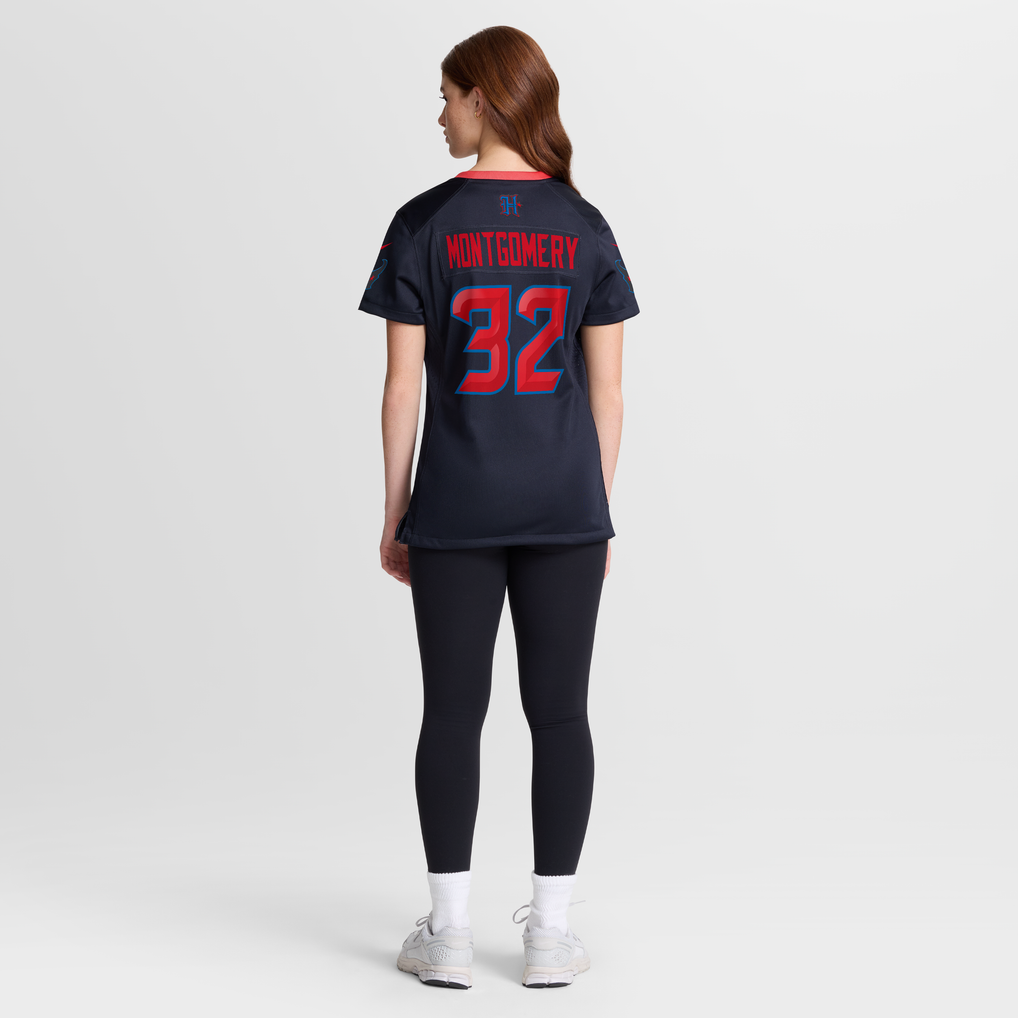 Women's Houston Texans David Montgomery Navy Alternate Game Jersey