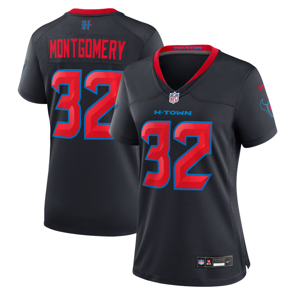 Women's Houston Texans David Montgomery Navy Alternate Game Jersey