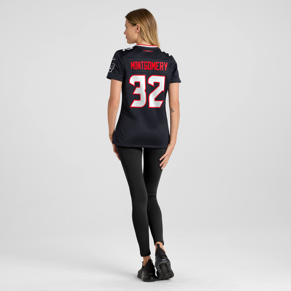 Women's Houston Texans David Montgomery Navy Game Jersey