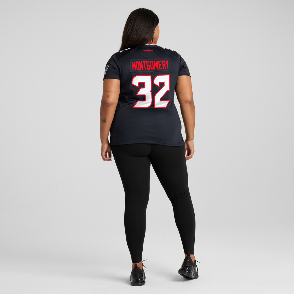 Women's Houston Texans David Montgomery Navy Game Jersey