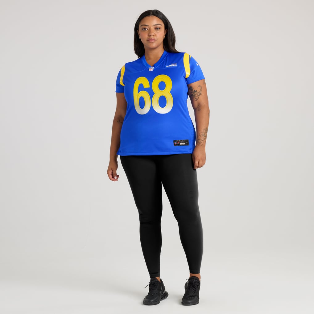 Women's Los Angeles Rams David Quessenberry Royal Team Game Jersey
