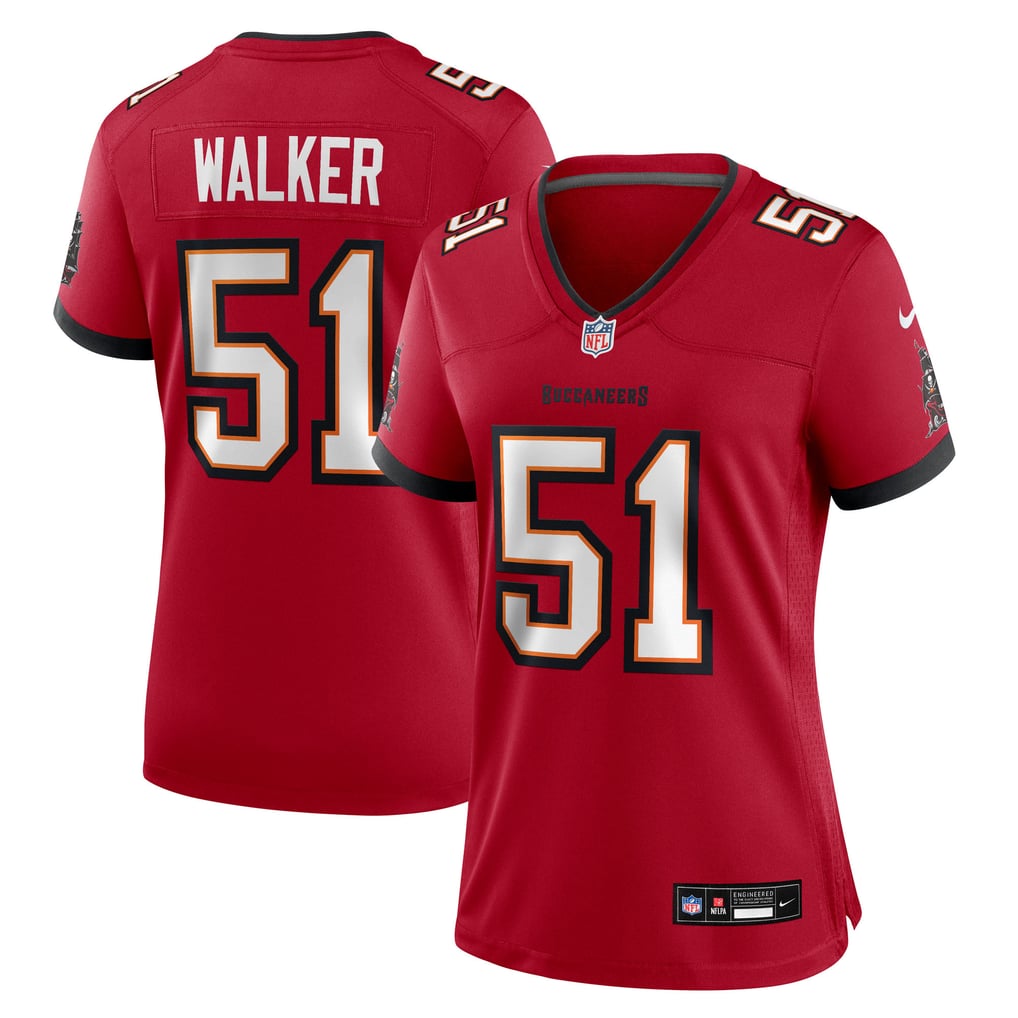 Women's Tampa Bay Buccaneers David Walker Red Team Game Jersey