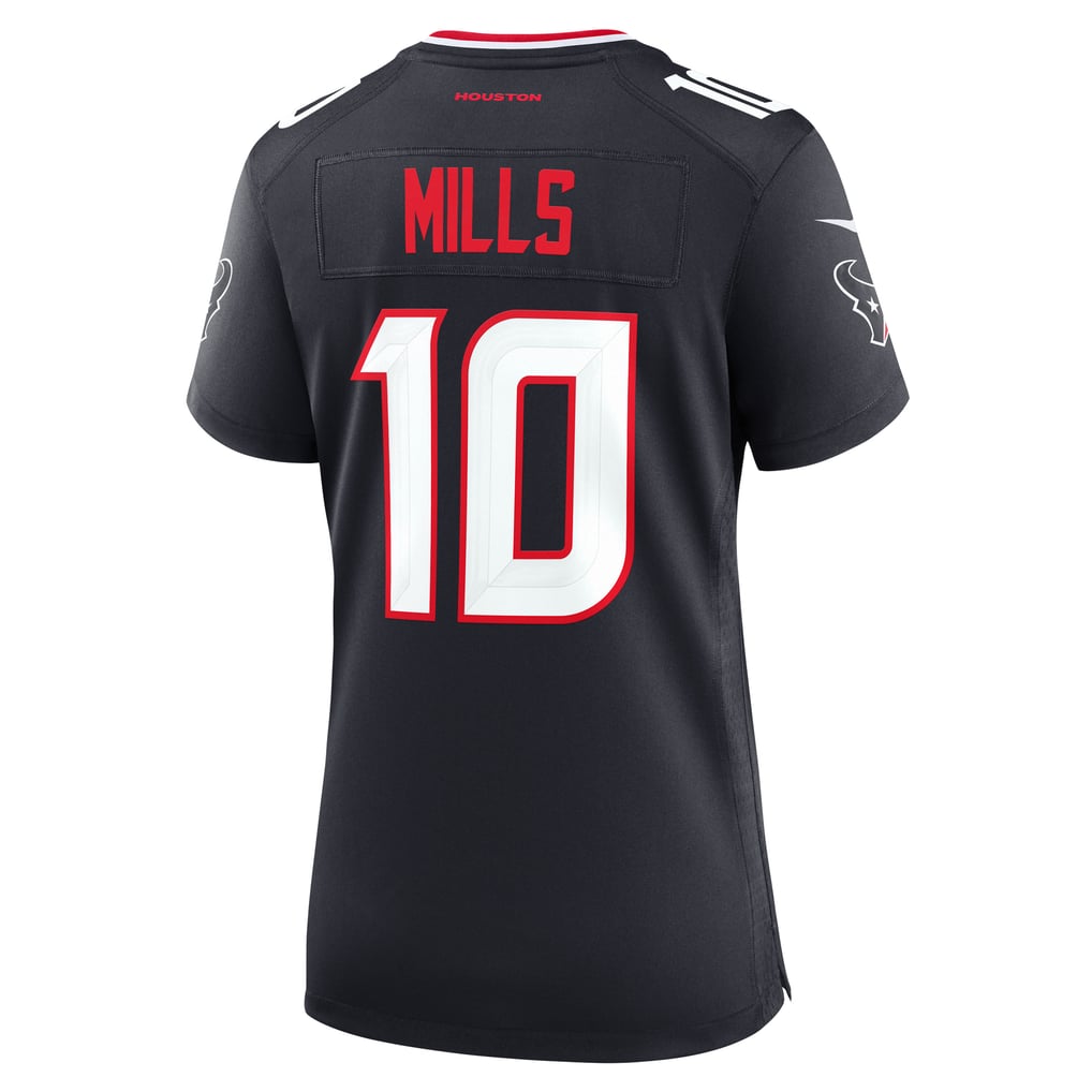 Women's Houston Texans Davis Mills Navy Team Game Jersey