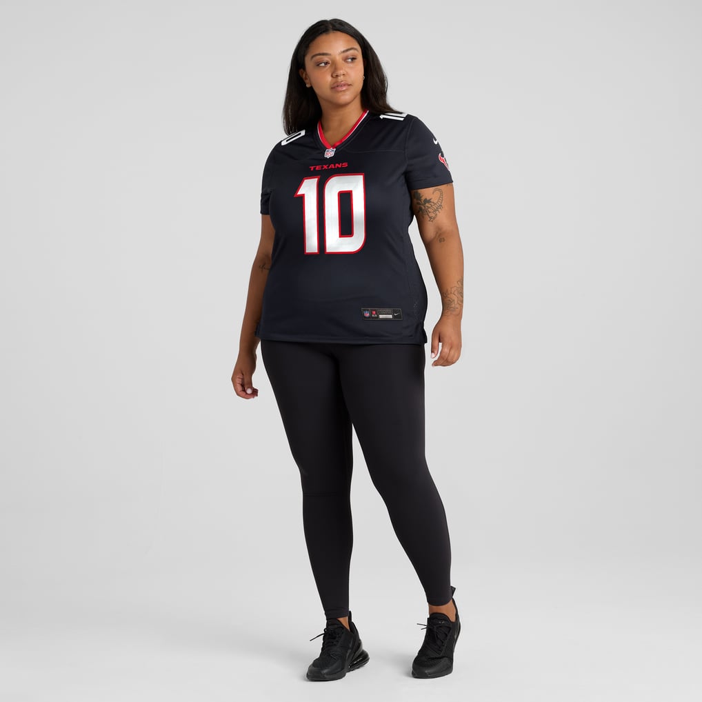 Women's Houston Texans Davis Mills Navy Team Game Jersey