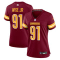 Women's Washington Commanders Deatrich Wise Jr. Burgundy Team Game Jersey