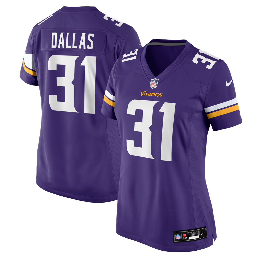 Women's Minnesota Vikings DeeJay Dallas Purple Team Game Jersey