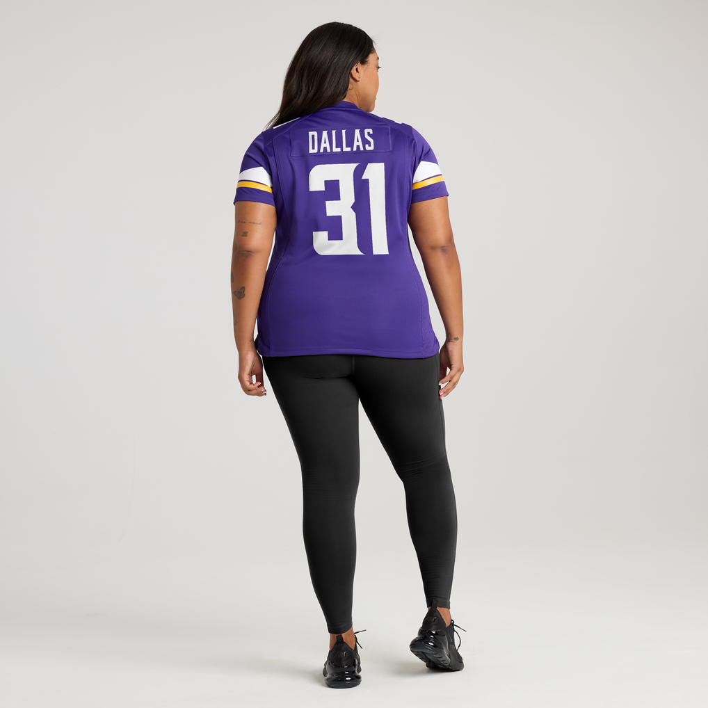 Women's Minnesota Vikings DeeJay Dallas Purple Team Game Jersey