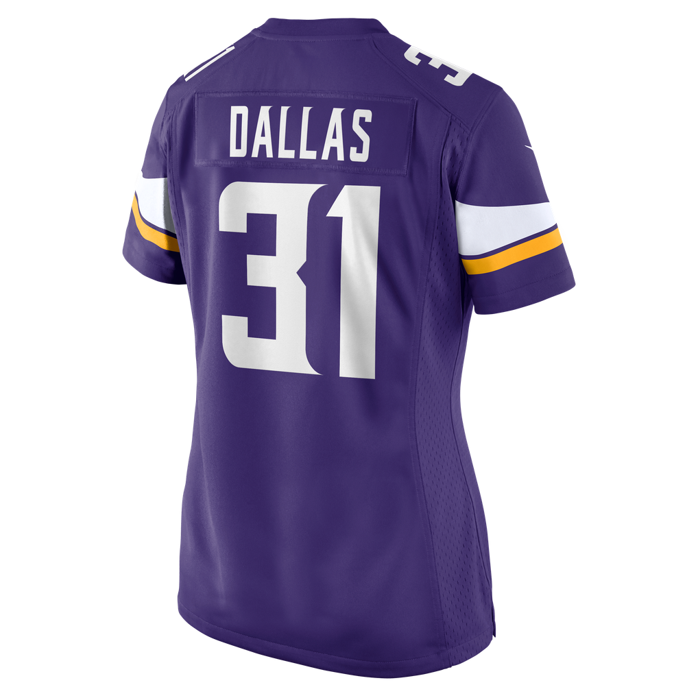 Women's Minnesota Vikings DeeJay Dallas Purple Team Game Jersey