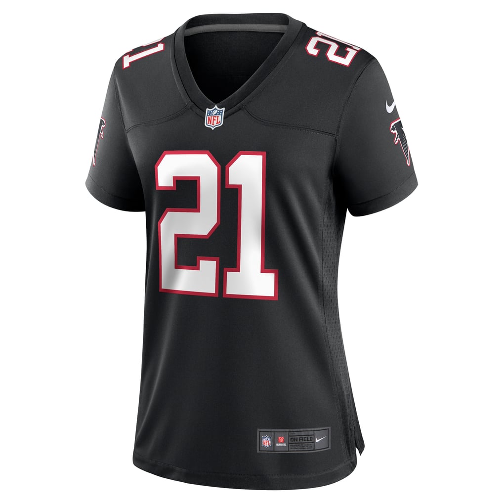 Women's Atlanta Falcons Deion Sanders Black Alternate Retired Player Game Jersey
