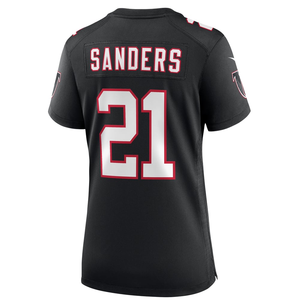 Women's Atlanta Falcons Deion Sanders Black Alternate Retired Player Game Jersey