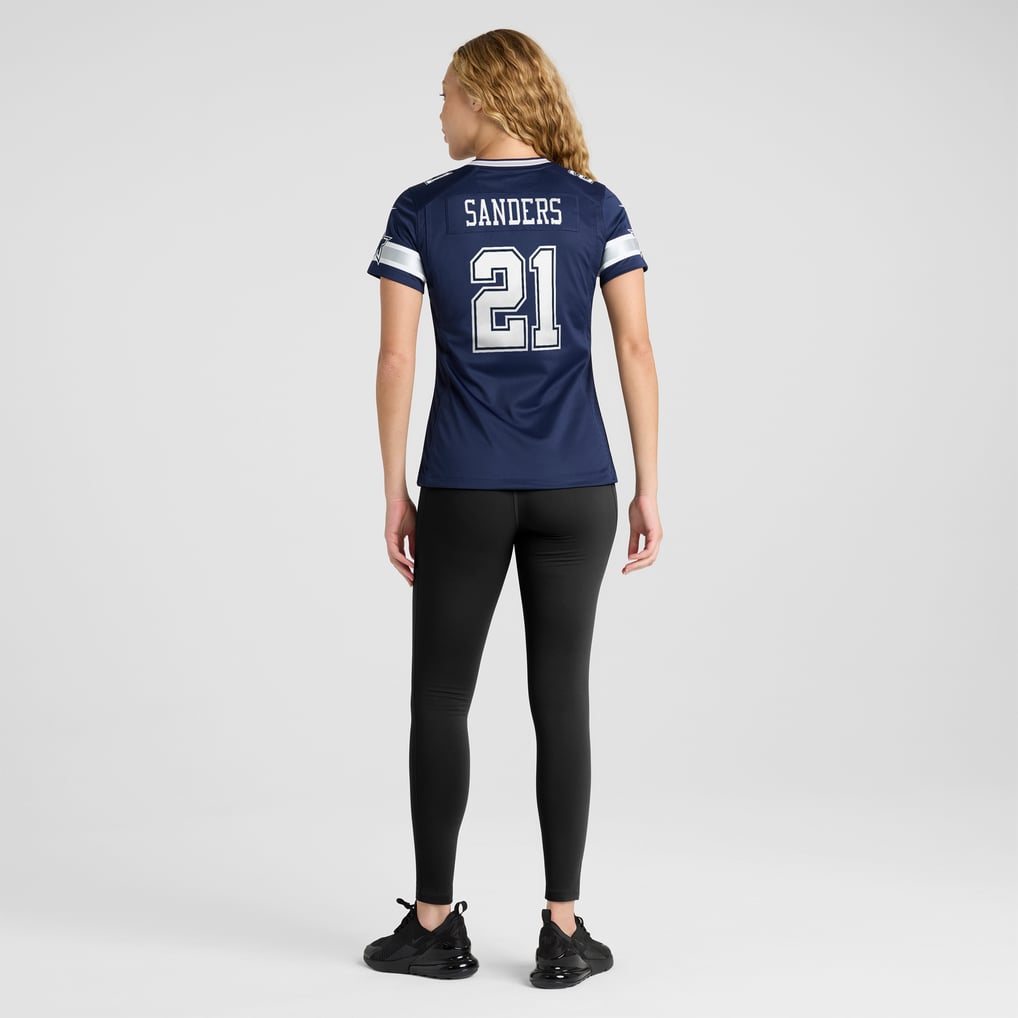 Women's Dallas Cowboys Deion Sanders Navy Team Retired Player Game Jersey