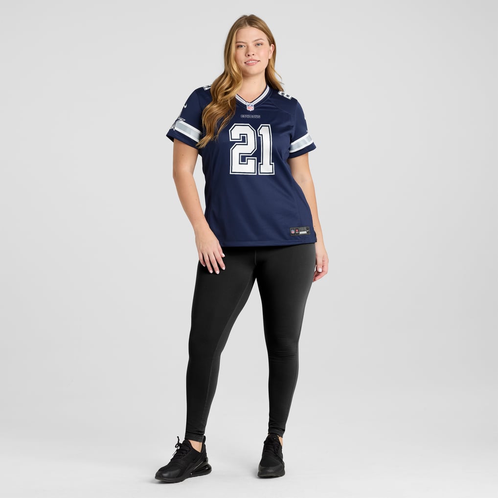 Women's Dallas Cowboys Deion Sanders Navy Team Retired Player Game Jersey