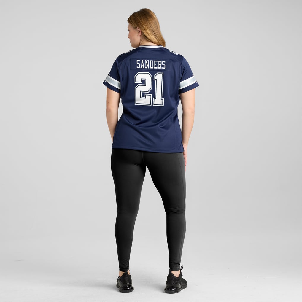 Women's Dallas Cowboys Deion Sanders Navy Team Retired Player Game Jersey