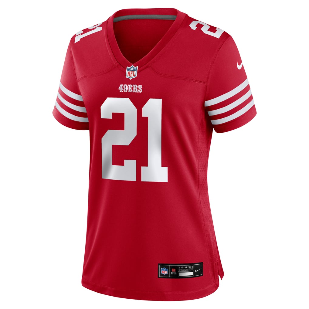 Women's San Francisco 49ers Deion Sanders Scarlet Retired Player Game Jersey