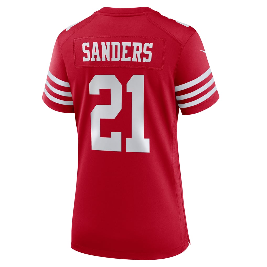 Women's San Francisco 49ers Deion Sanders Scarlet Retired Player Game Jersey