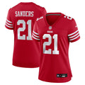 Women's San Francisco 49ers Deion Sanders Scarlet Retired Player Game Jersey