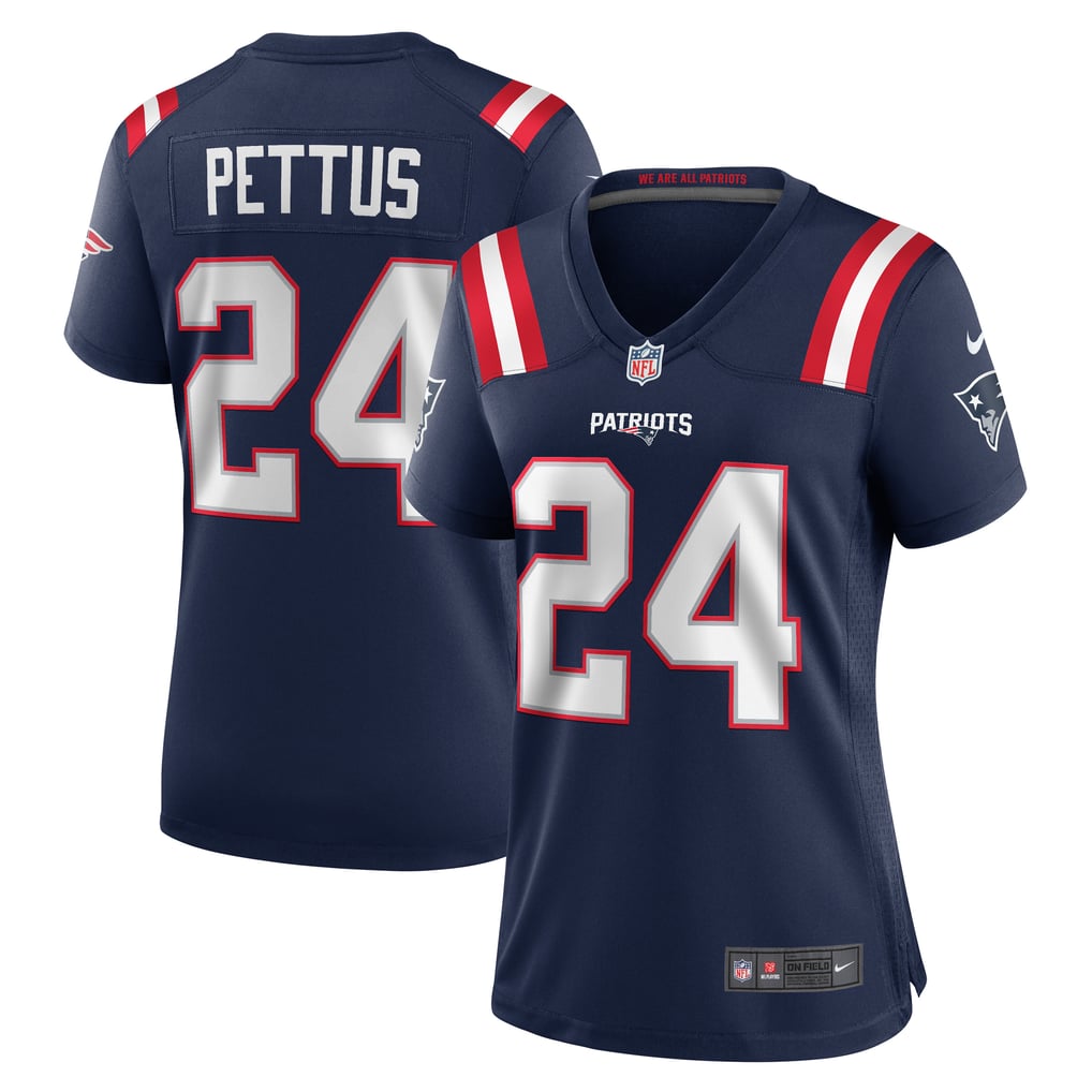Women's New England Patriots Dell Pettus Navy Game Jersey