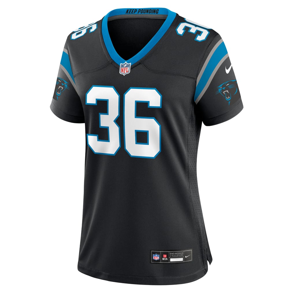 Women's Carolina Panthers Demani Richardson Black Team Game Jersey