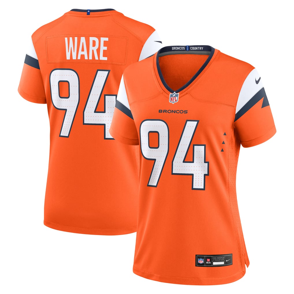 Women's Denver Broncos DeMarcus Ware Orange Team Retired Game Jersey