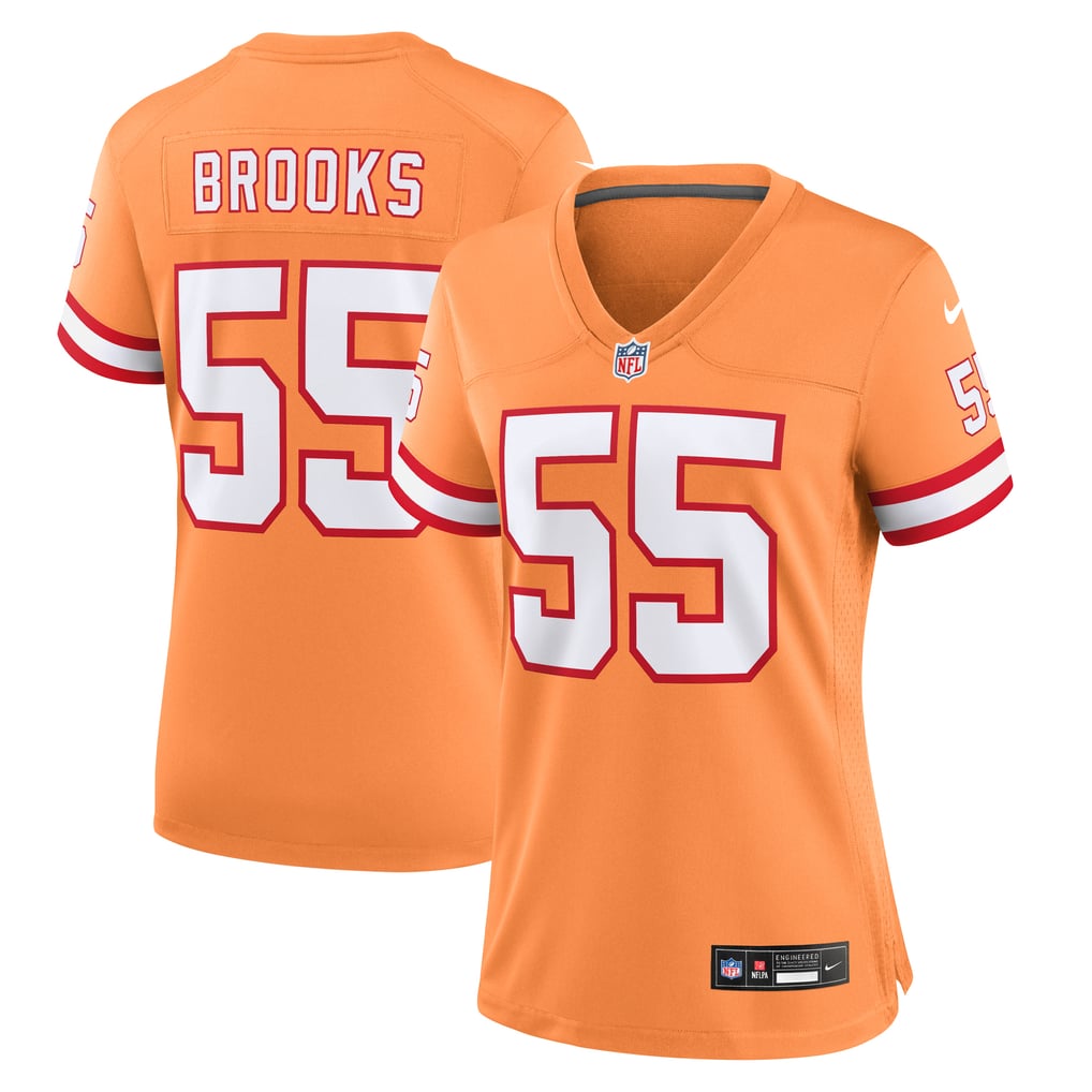 Women's Tampa Bay Buccaneers Derrick Brooks Orange Throwback Game Jersey