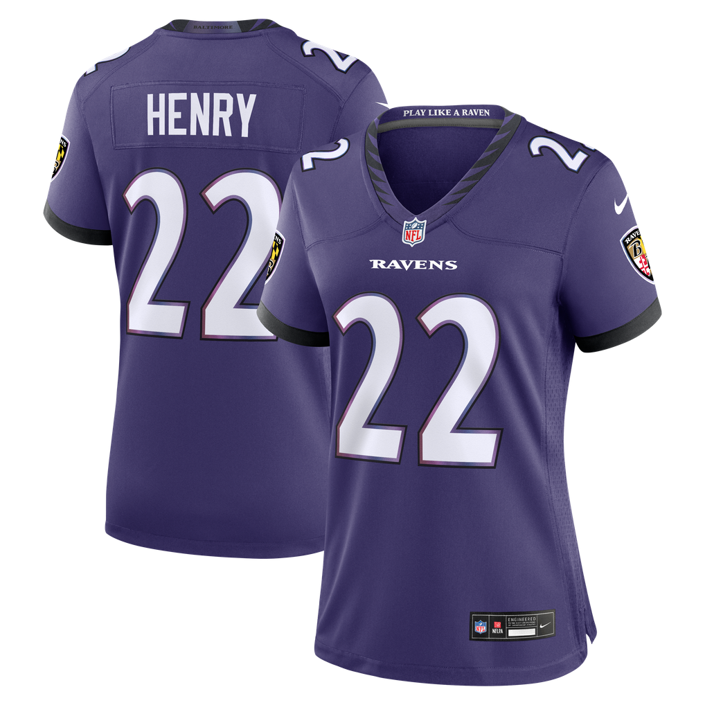 Women's Baltimore Ravens Derrick Henry Purple Team Game Jersey