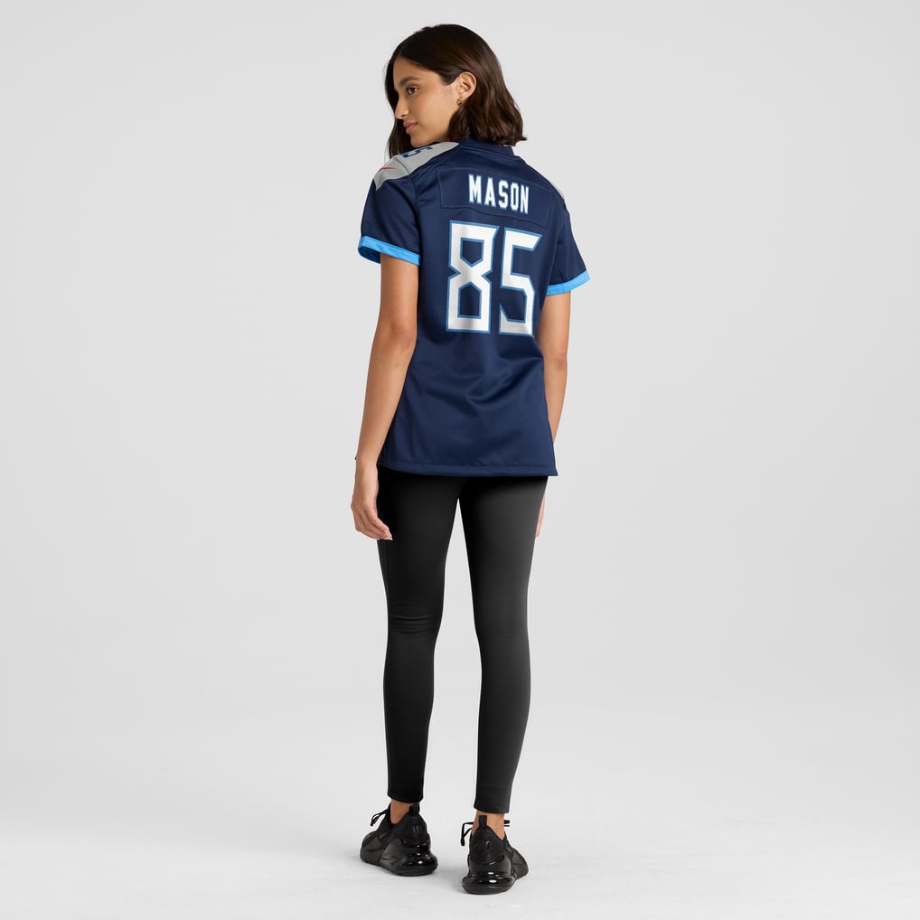 Women's Tennessee Titans Derrick Mason Navy Game Retired Player Jersey