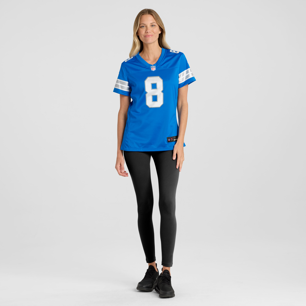 Women's Detroit Lions Derrick Moore Blue Team Game Jersey