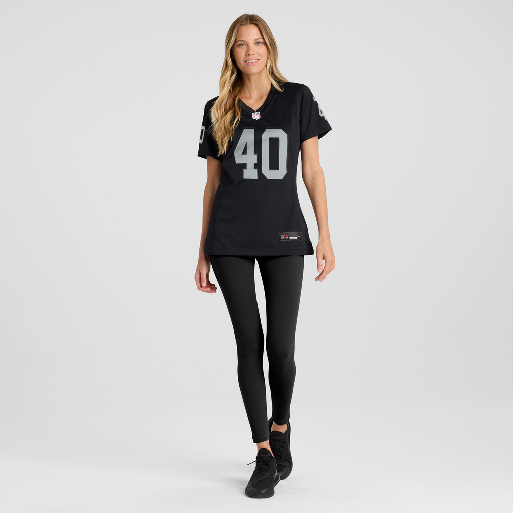 Women's Las Vegas Raiders Devin Lafayette Black Team Game Jersey