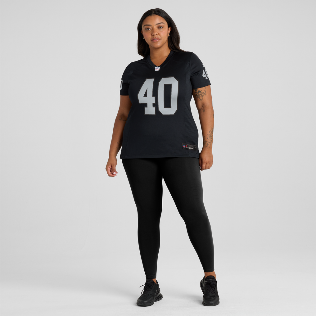 Women's Las Vegas Raiders Devin Lafayette Black Team Game Jersey
