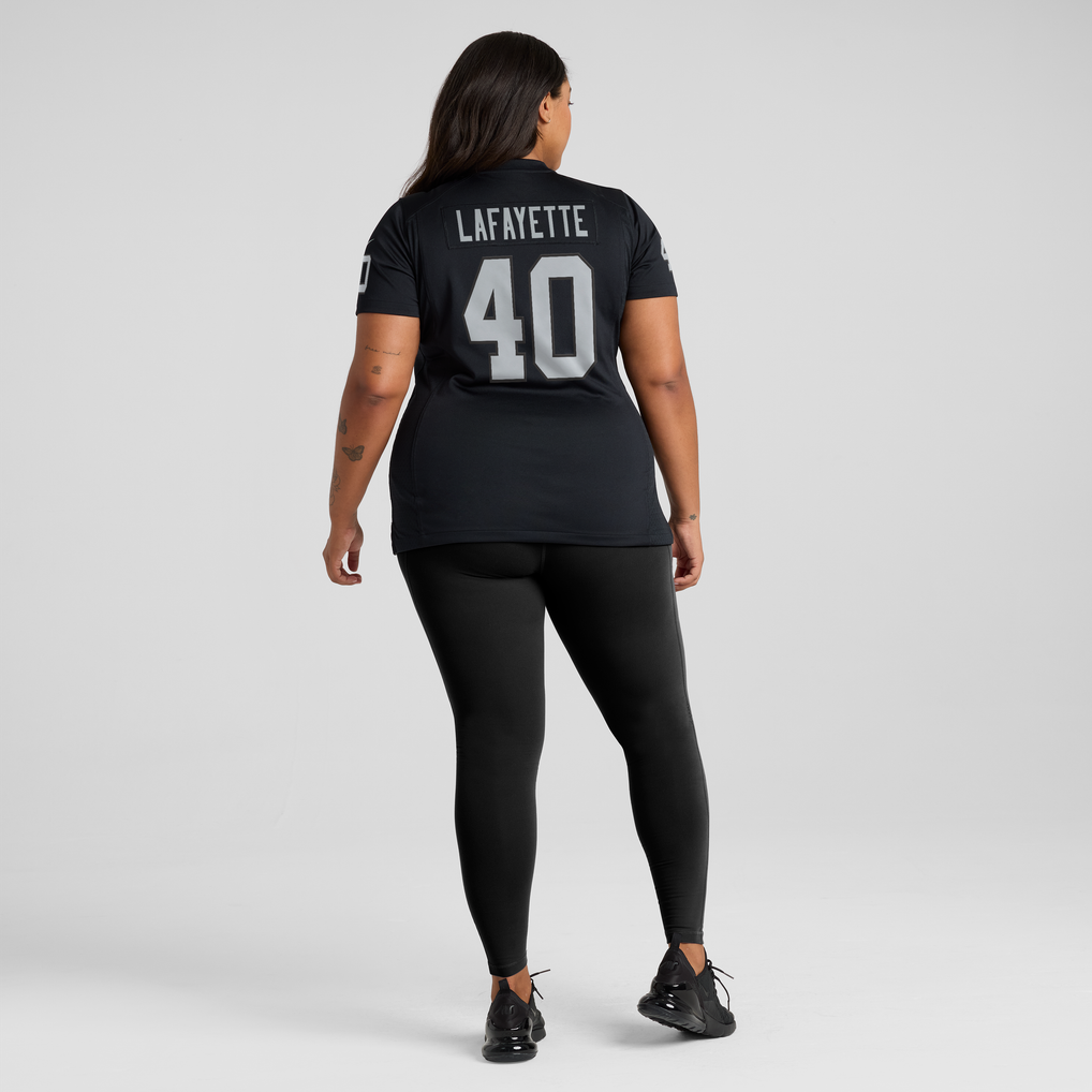Women's Las Vegas Raiders Devin Lafayette Black Team Game Jersey