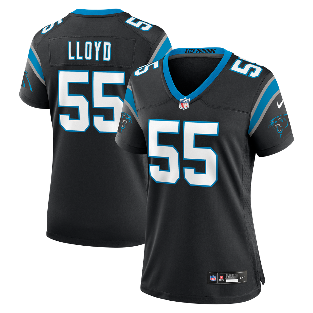 Women's Carolina Panthers Devin Lloyd Black Team Game Jersey