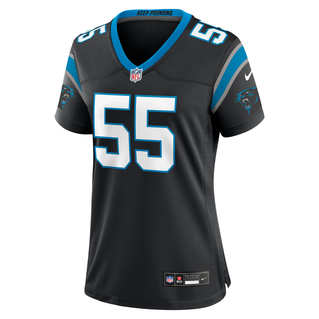 Women's Carolina Panthers Devin Lloyd Black Team Game Jersey