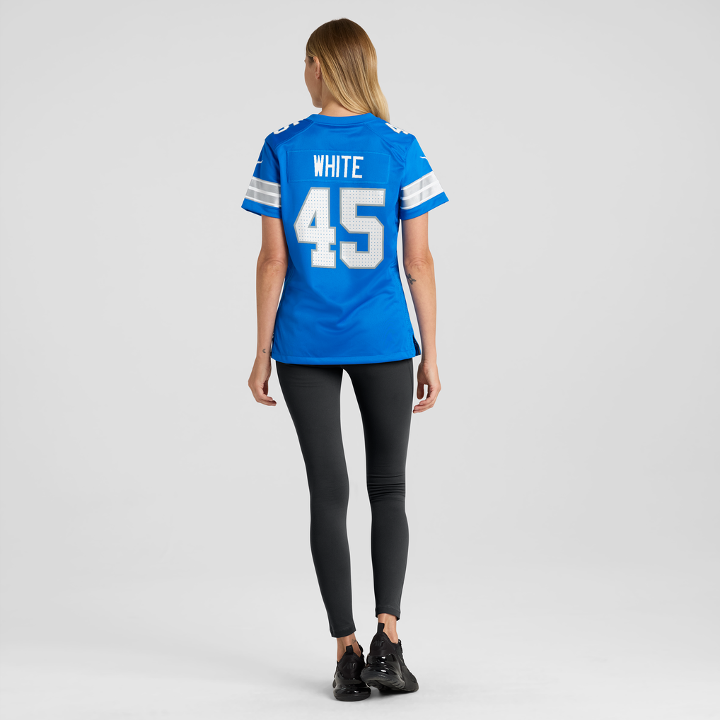 Women's Detroit Lions Devin White Blue Team Game Jersey