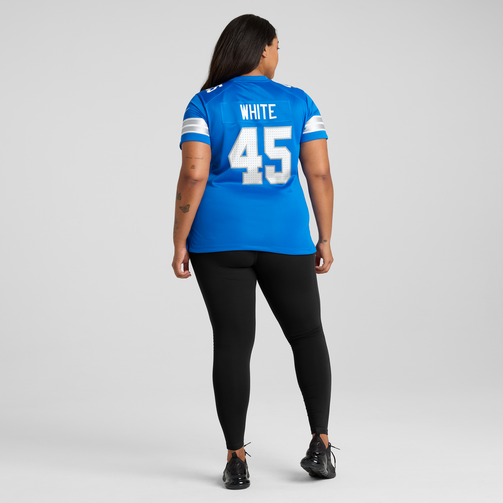 Women's Detroit Lions Devin White Blue Team Game Jersey