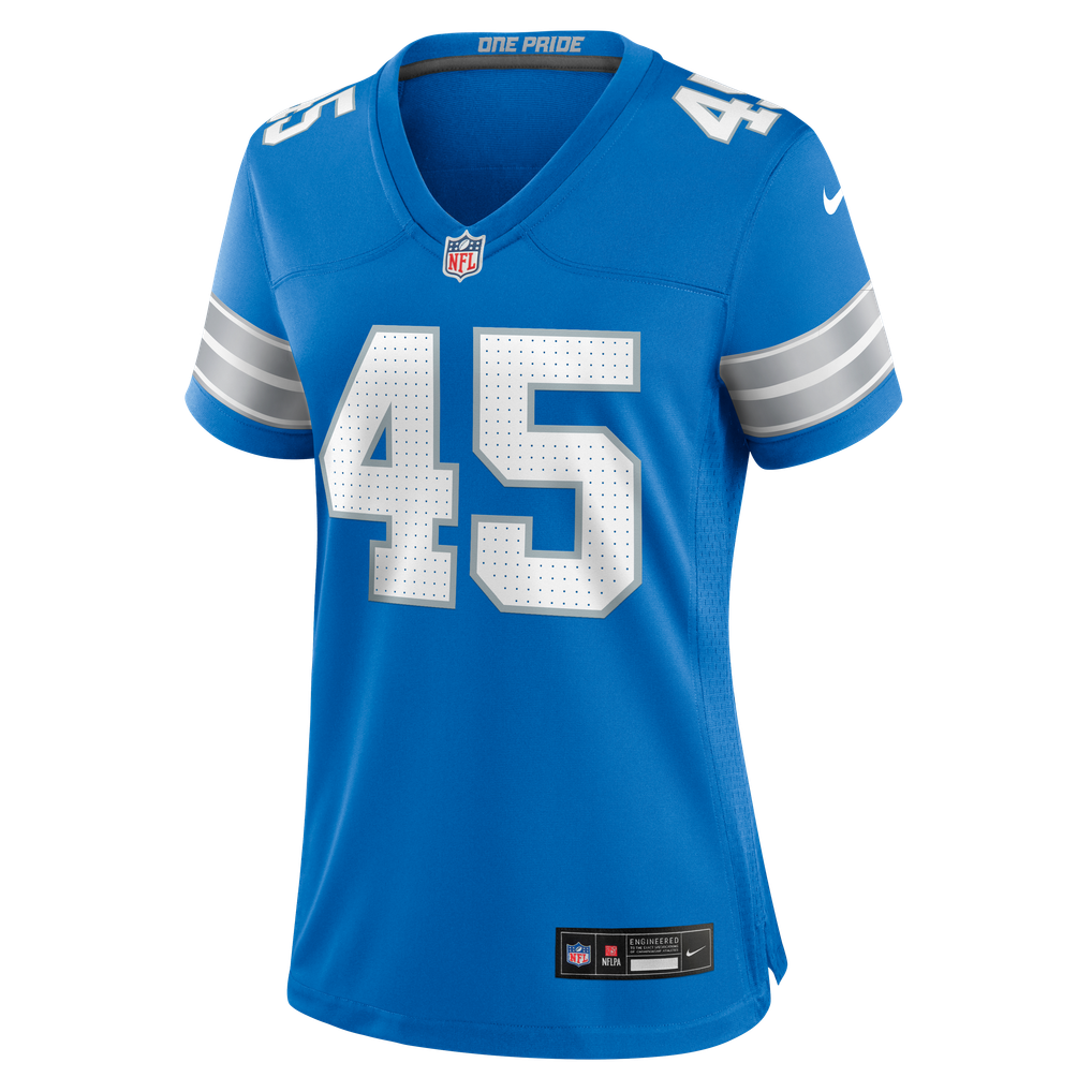 Women's Detroit Lions Devin White Blue Team Game Jersey