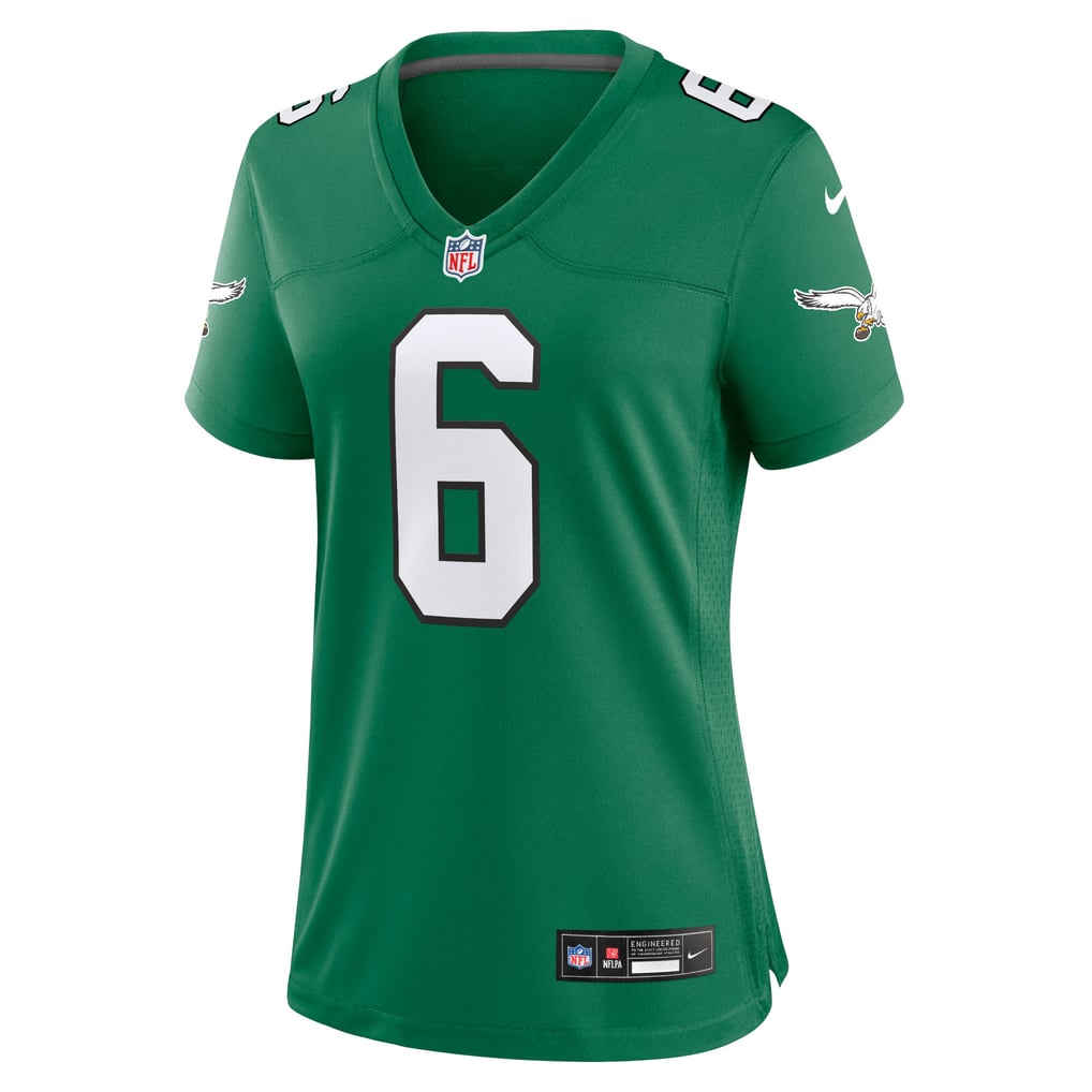 Women's Philadelphia Eagles DeVonta Smith Kelly Green Player Jersey