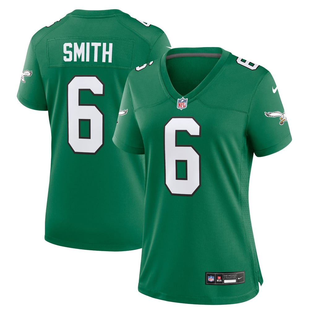 Women's Philadelphia Eagles DeVonta Smith Kelly Green Player Jersey